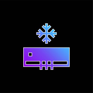 Klima mavi eğimli vektör simgesi