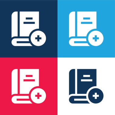 Mavi ve kırmızı dört renk simgesi ekle