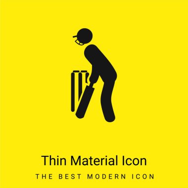 Bats Man minimal bright yellow material icon clipart