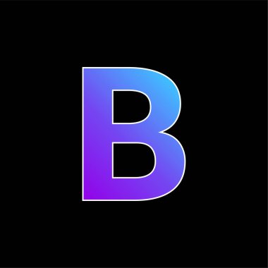 Kalın mavi eğimli vektör simgesi