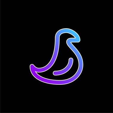 Kuş mavisi gradyan vektör simgesi