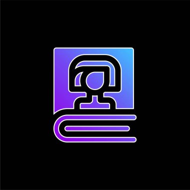 Kitap mavi gradyan vektör simgesi