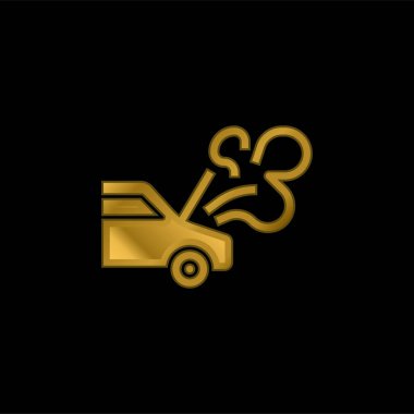 Kırık altın kaplama metalik simge veya logo vektörü