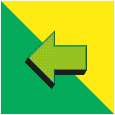 Yeşil ve sarı modern 3D vektör simgesi logosu