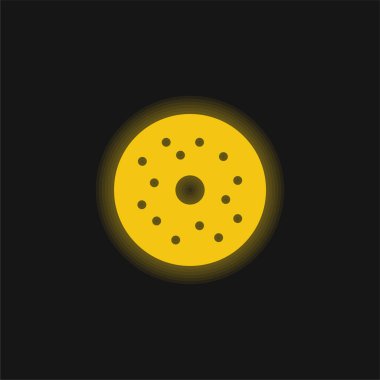 Simit sarısı parlak neon simgesi