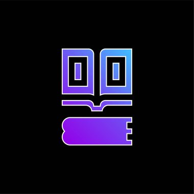 Kitap mavi gradyan vektör simgesi