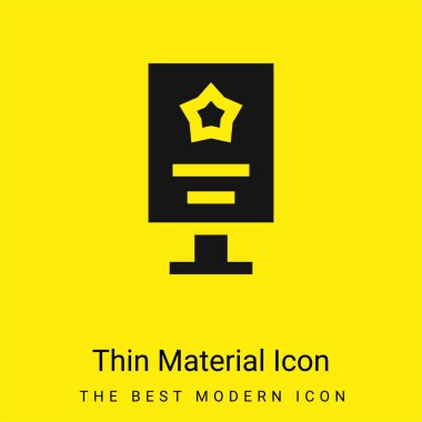 Reklam minimumu parlak sarı malzeme simgesi