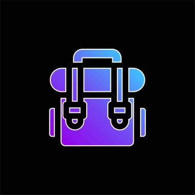 Sırt çantası mavi gradyan vektör simgesi