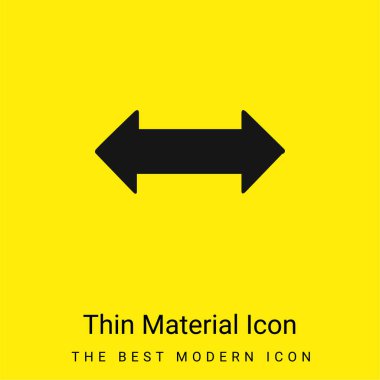 Bidirectional Arrow minimal bright yellow material icon clipart