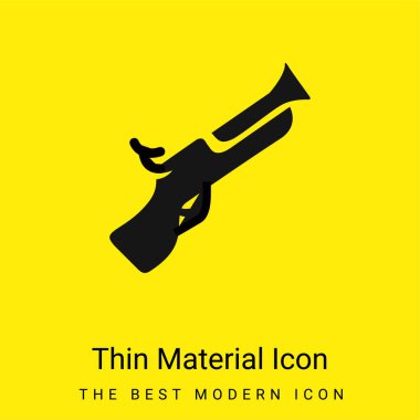 Blunderbuss Gun minimal bright yellow material icon clipart