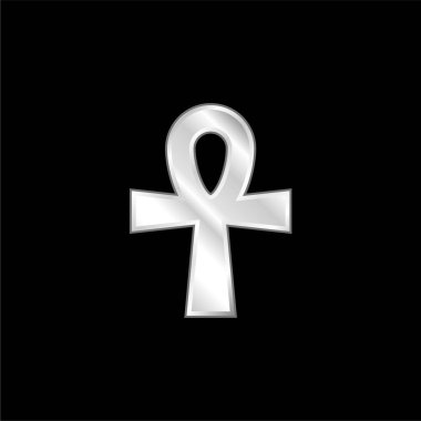 Ankh gümüş kaplama metalik simge