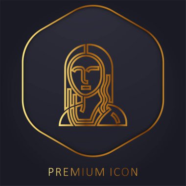 Sanat altın çizgisi premium logosu veya simgesi