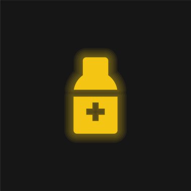 Alkol sarısı parlak neon simgesi