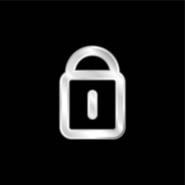 Gümüş kaplama metalik simgeyi engelle