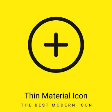 Dairesel Özet Düğmesi Ekle Asgari Parlak Sarı malzeme simgesi