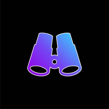 Dürbünler mavi eğimli vektör simgesi