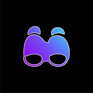 Dürbünler mavi eğimli vektör simgesi