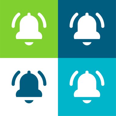 Alarm Düz 4 renk en küçük simge seti