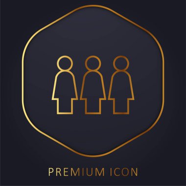 Activism golden line premium logo or icon clipart