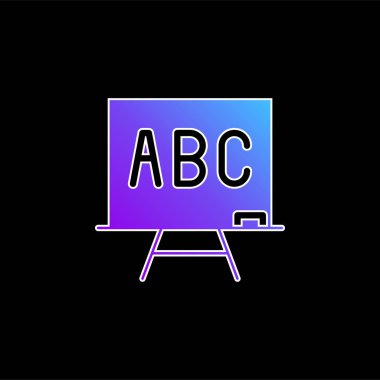 Abc blue gradient vector icon clipart