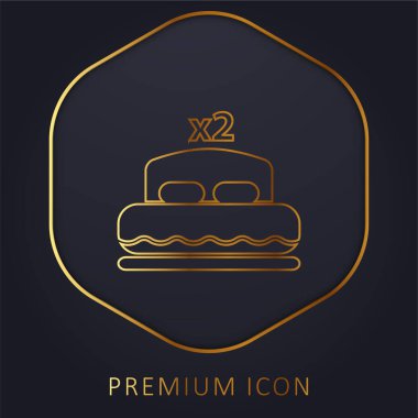 Yatak İki Altın Hat prim logosu veya simgesi
