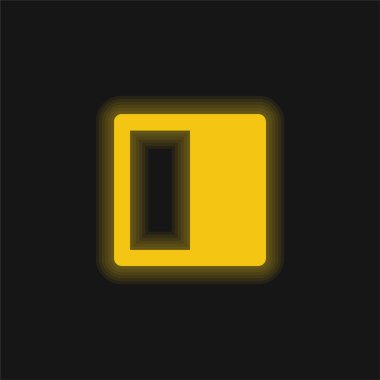 Siyah ve beyaz, parlak neon ikon