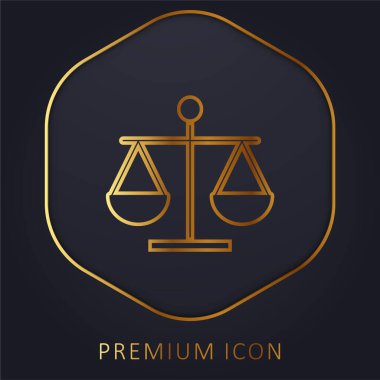 Balance golden line premium logo or icon clipart