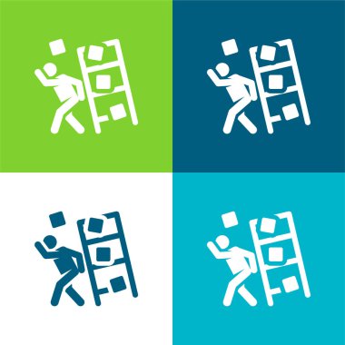 Kaza Düz 4 renk en küçük simge kümesi