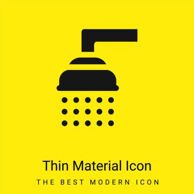 Bathroom minimal bright yellow material icon clipart