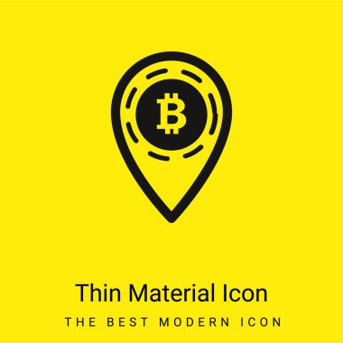 Bitcoin Tutucu Asgari parlak sarı malzeme simgesi
