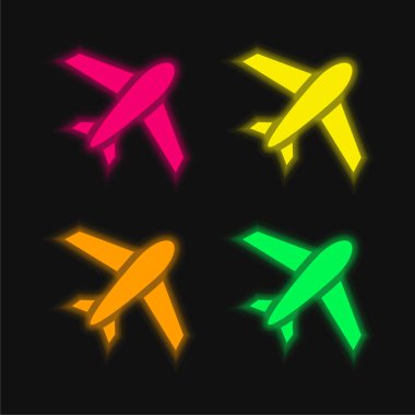 Parlayan neon vektör simgesi