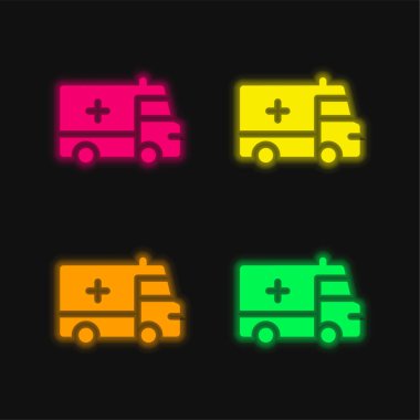 Parlayan neon vektör simgesi