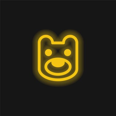 Ayı Başı sarı parlak neon simgesi