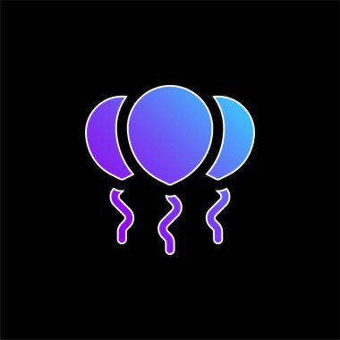 Balon mavi gradyan vektör simgesi