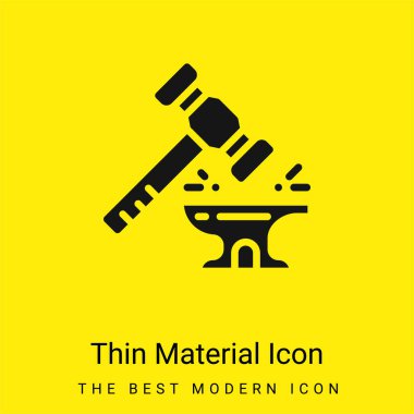 Blacksmith minimal bright yellow material icon clipart