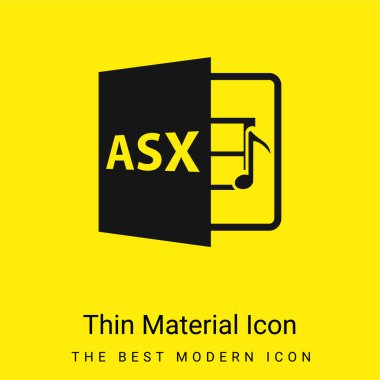 Asx File Format Symbol minimal bright yellow material icon clipart