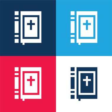 İncil mavi ve kırmızı dört renk en küçük simge kümesi