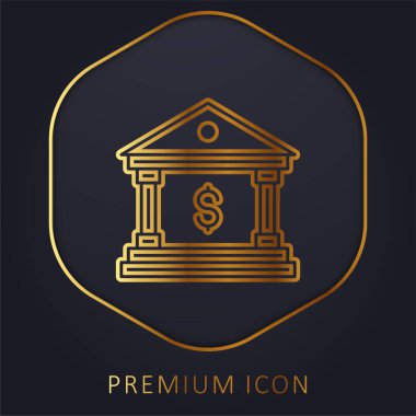 Banka altın hat premium logosu veya simgesi