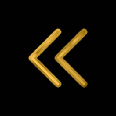 Ters altın kaplama metalik simge veya logo vektörü