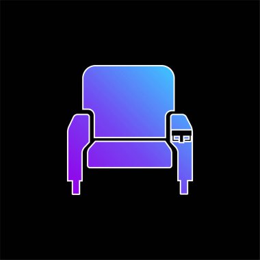 Koltuk mavisi gradyan vektör simgesi