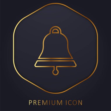 Zil altın çizgisi logosu veya simgesi