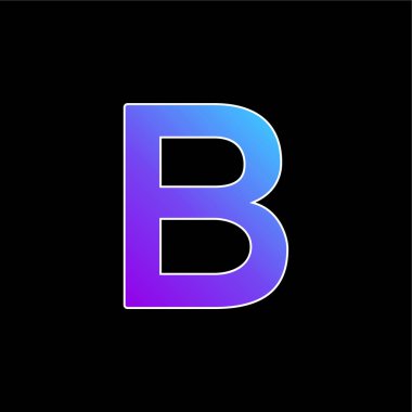 Kalın mavi eğimli vektör simgesi