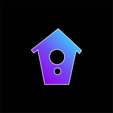 Birds House mavi eğimli vektör simgesi
