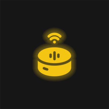 Alexa sarı parlak neon simgesi