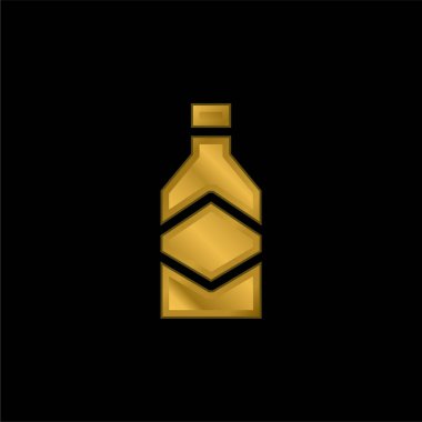 Bira altın kaplama metalik simge veya logo vektörü