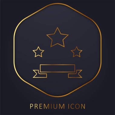 Altın çizgi prim logosu veya simgesi
