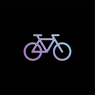 Bisiklet Sağlıklı Taşımacılık mavi gradyan vektör simgesi