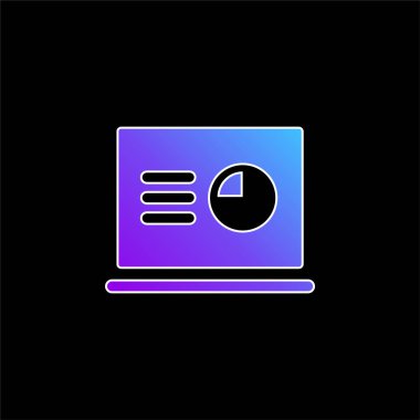 Analitik mavi gradyan vektör simgesi