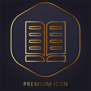 Altın satır premium logosu ya da simgesi