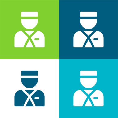 Belboy Düz 4 renk en küçük simge seti